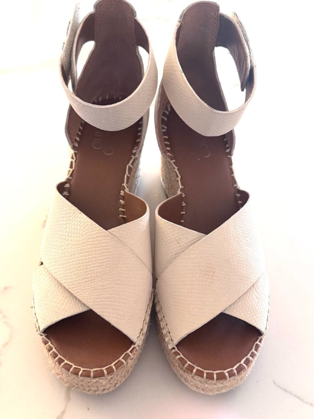Franco Sarto White Espadrilles Size 8